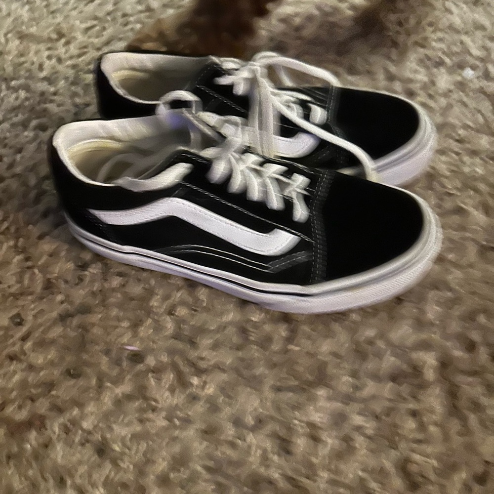 Vans Kids Black and White Sneakers